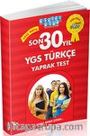 2015 Son 30 Yıl YGS Türkçe Yaprak Test