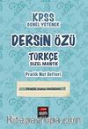 KPSS Genel Yetenek Dersin Özü Türkçe Sözel Mantık Pratik Not Defteri