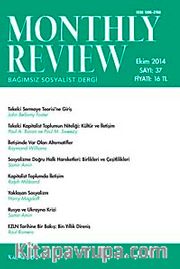 Monthly Review Bağımsız Sosyalist Dergi Sayı:37 Ekim 2014