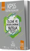 2020 KPSS Eğitim Bilimleri Ölçme ve Değerlendirme Yaprak Test