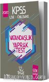 2020 KPSS Lise Önlisans Vatandaşlık Yaprak Test