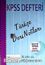 2015 KPSS Defteri Genel Yetenek Türkçe Ders Notları