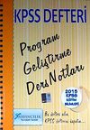 2015 KPSS Defteri Eğitim Bilimleri Program Geliştirme Ders Notları