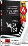2015 KPSS A Yaprak Test (Hukuk-İktisat-Maliye-İşletme-Muhasebe)