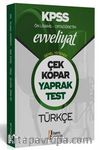 2020 Evveliyat KPSS Genel Yetenek Ortaöğretim Ön Lisans Türkçe Çek Kopar Yaprak Test 