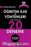 2015 KPSS Eğitim Bilimleri Öğretim İlke ve Yöntemleri Tamamı Çözümlü 20 Deneme