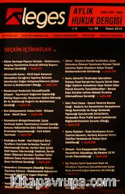 Leges Aylık Hukuk Dergisi Sayı:59 Kasım 2014