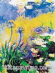 Les Agapanthes / Claude Monet (MCL 00-60x80) (Çerçevesiz)