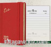 2013 Ece Ajanda - Muhtıra Serisi 1DL Cep (Ürün Kod:1) Kırmızı
